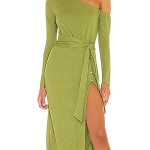 Lovers + Friends Kayla Midi Dress in Green Size S